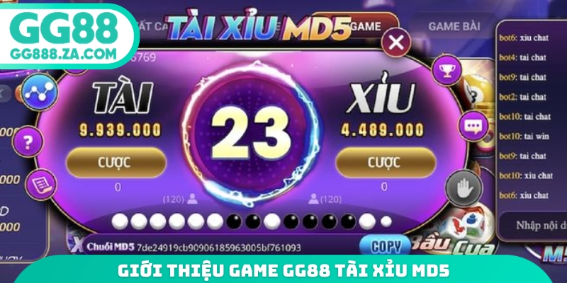 Giới thiệu game GG88 tài xỉu md5