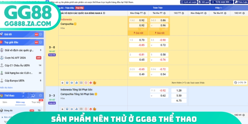 Sản phẩm n&ecirc;n thử ở GG88 thể thao