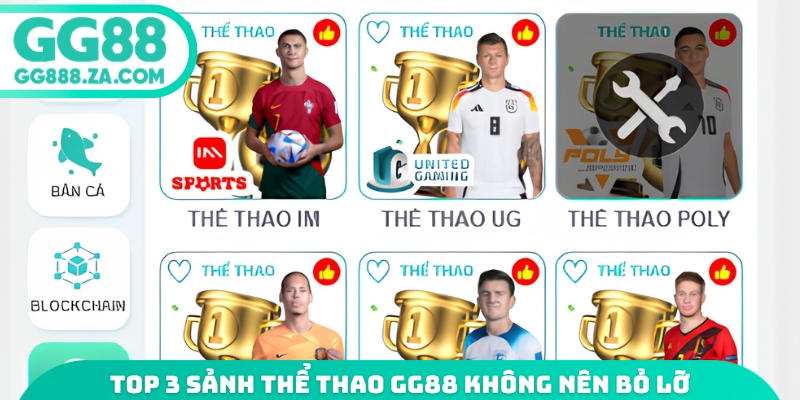 Top 3 sảnh thể thao GG88 kh&ocirc;ng n&ecirc;n bỏ lỡ