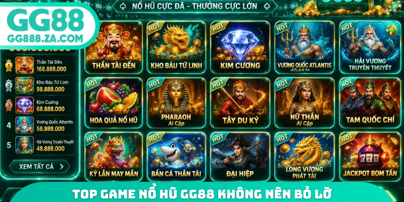 Top game nổ hũ GG88 không nên bỏ lỡ